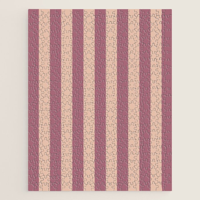 Dusty Rose Striped Jigsaw Puzzle Gallery Image 1