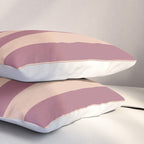 Dusty Rose Striped Pillow Sham Gallery Image 3