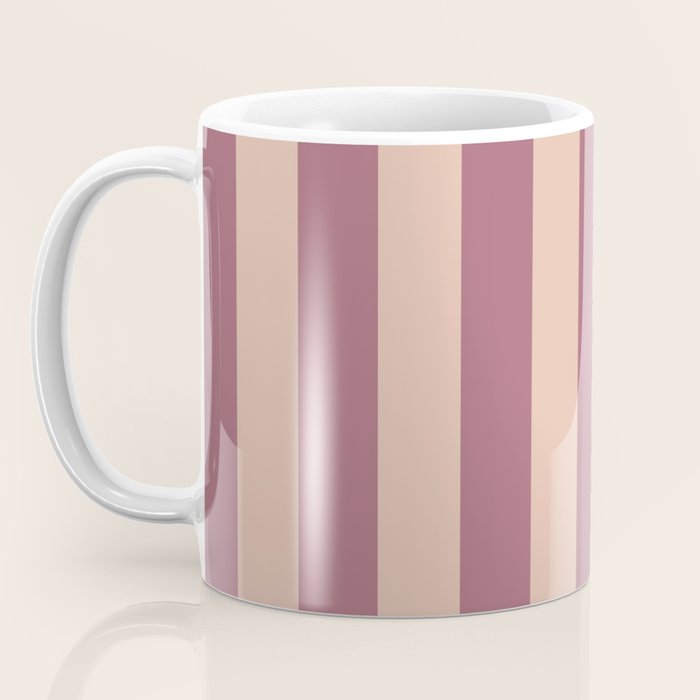 Dusty Rose Striped Coffee Mug Gallery Image 3