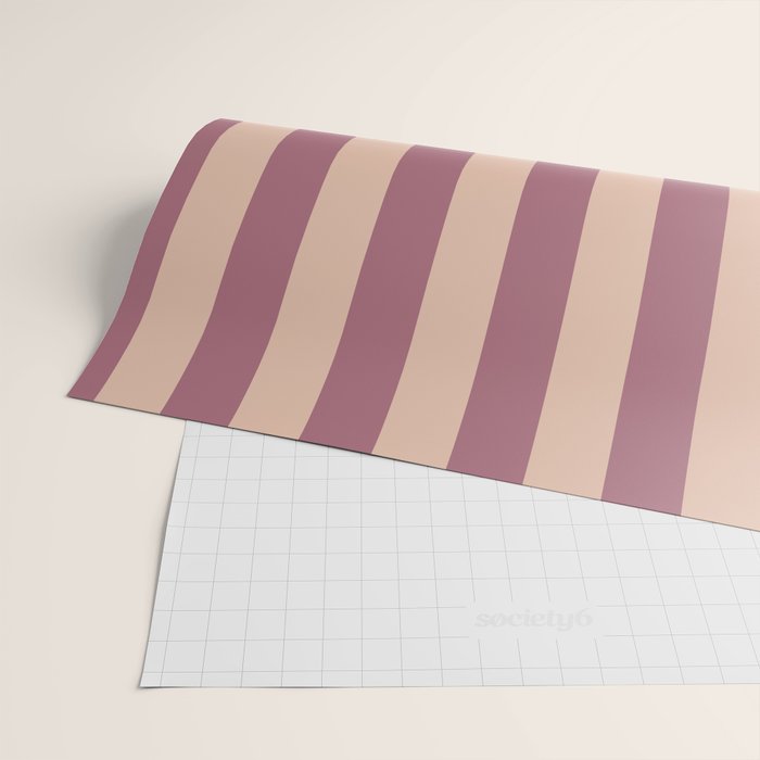 Dusty Rose Striped Wrapping Paper Gallery Image 2