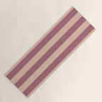 Dusty Rose Striped Yoga Mat Gallery Image 1