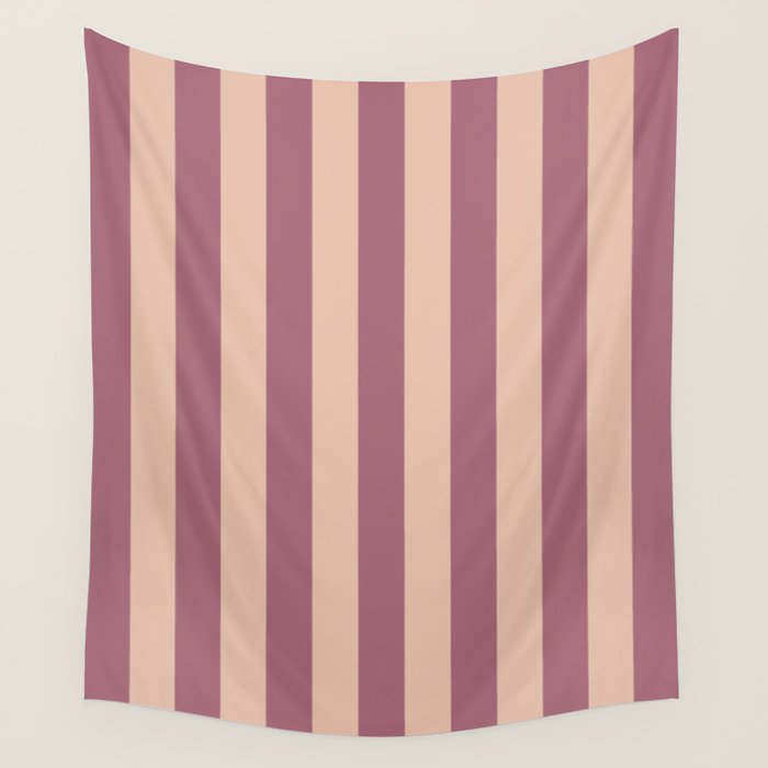 Dusty Rose Striped Wall Tapestry Gallery Image 1