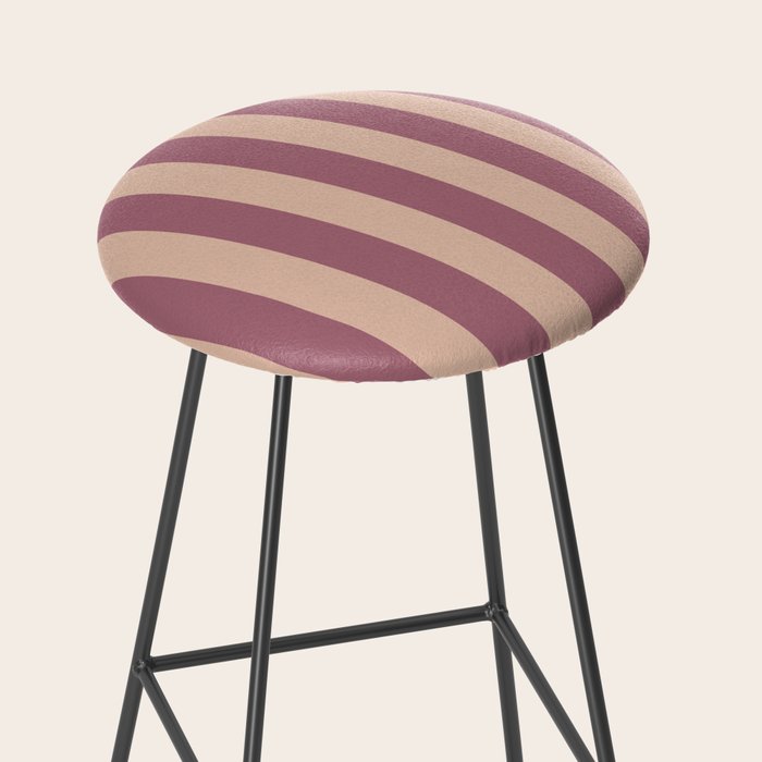 Dusty Rose Striped Stool Gallery Image 2