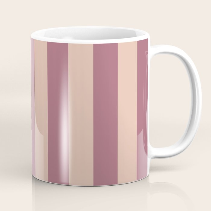 Dusty Rose Striped Coffee Mug Gallery Image 1