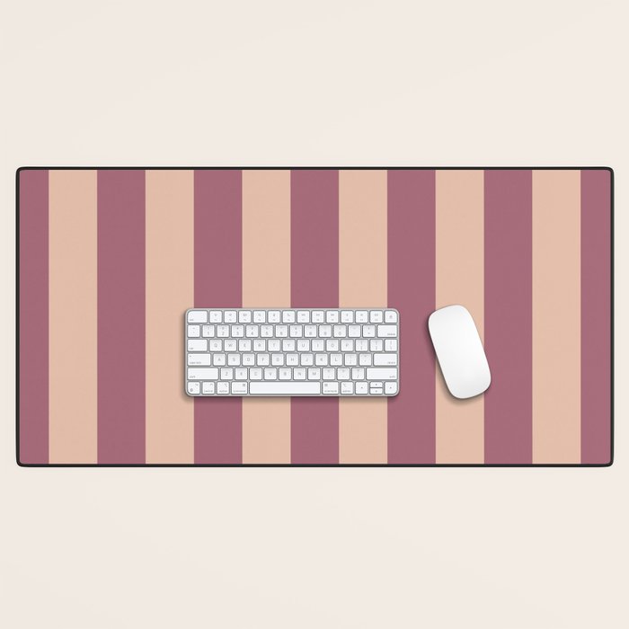 Dusty Rose Striped Desk Mat Gallery Image 1