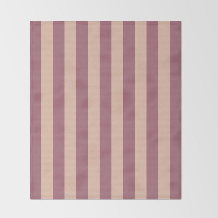 Dusty Rose Striped Throw Blanket Gallery Image 2
