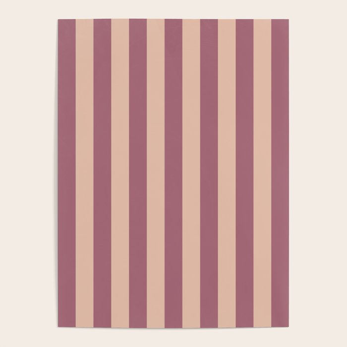 Dusty Rose Striped Poster Gallery Image 1