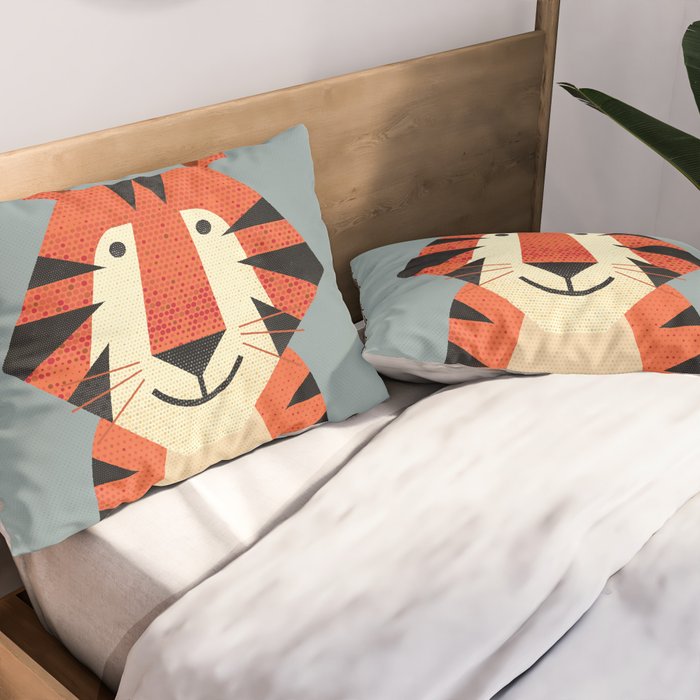 Whimsy Tiger Pillow Sham Gallery Image 2