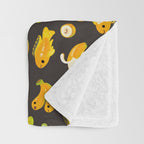 Banana cichlid Throw Blanket Gallery Image 3