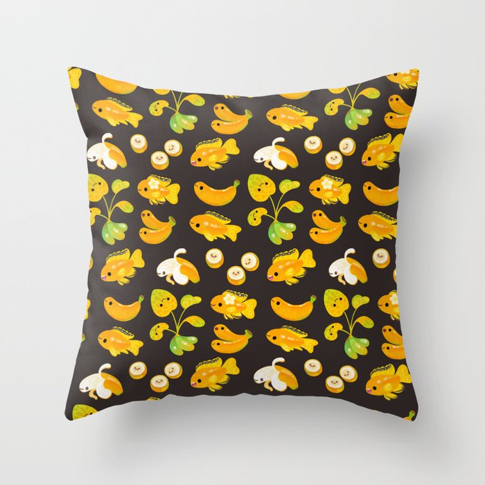 Banana cichlid Throw Pillow Gallery Image 6