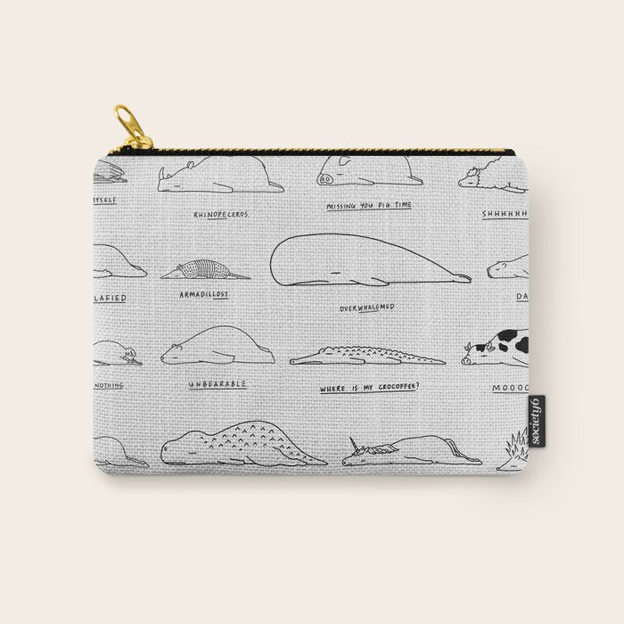 Moody Animals Pattern Carry All Pouch Gallery Image 1