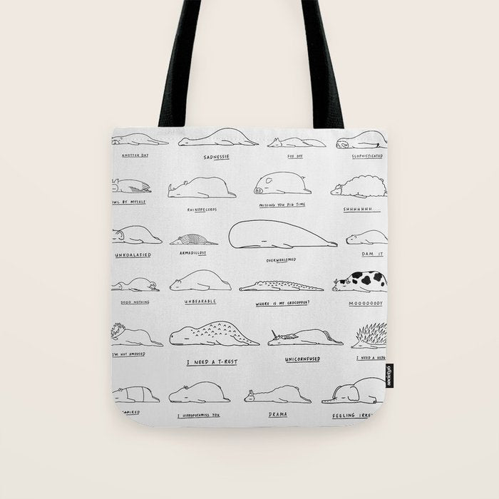 Moody Animals Pattern Tote Bag Gallery Image 1
