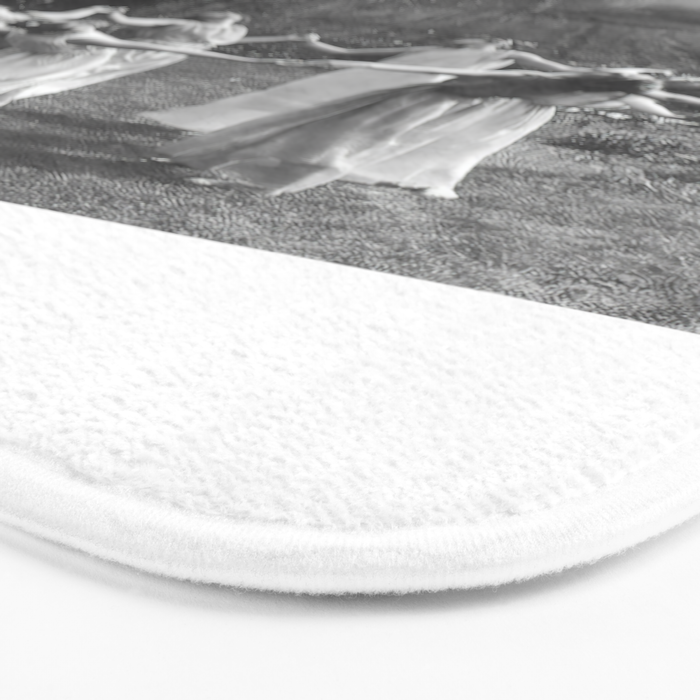 Circle Of Witches vintage Women Dancing -Circle Of Witches Vintage Women Dancing Black And White Bath Mat Gallery Image 3