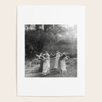 Circle Of Witches vintage Women Dancing -Circle Of Witches Vintage Women Dancing Black And White Poster Gallery Image 4
