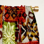 Vintage Hawaii Barkcloth Tapa Beach design Window Curtain Gallery Image 2