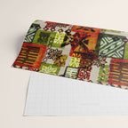 Vintage Hawaii Barkcloth Tapa Beach design Wrapping Paper Gallery Image 2