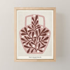 Vase and leaves collection Mini Art Print Gallery Image 1