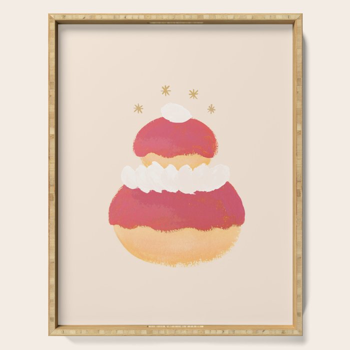 Strawberry Religieuse French Cake Serving Tray Gallery Image 1