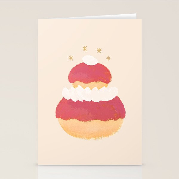 Strawberry Religieuse French Cake Stationery Card Gallery Image 2