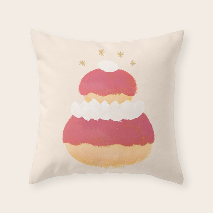 Strawberry Religieuse French Cake Throw Pillow Gallery Image 6