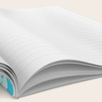 Coastal Ocean Fish Geometric Pattern in Turquoise Aqua Blue  Notebook Gallery Image 2