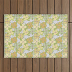 muted pastel pink yellow green flowering dogwood symbolize rebirth and hope Outdoor Rug Gallery Image 1