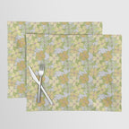muted pastel pink yellow green flowering dogwood symbolize rebirth and hope Placemat Gallery Image 1