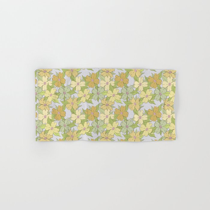 muted pastel pink yellow green flowering dogwood symbolize rebirth and hope Bath Towel Gallery Image 1
