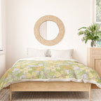 muted pastel pink yellow green flowering dogwood symbolize rebirth and hope Duvet Cover Gallery Image 3