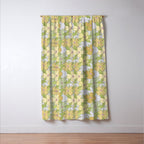 muted pastel pink yellow green flowering dogwood symbolize rebirth and hope Window Curtain Gallery Image 3