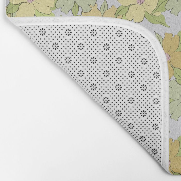 muted pastel pink yellow green flowering dogwood symbolize rebirth and hope Bath Mat Gallery Image 2