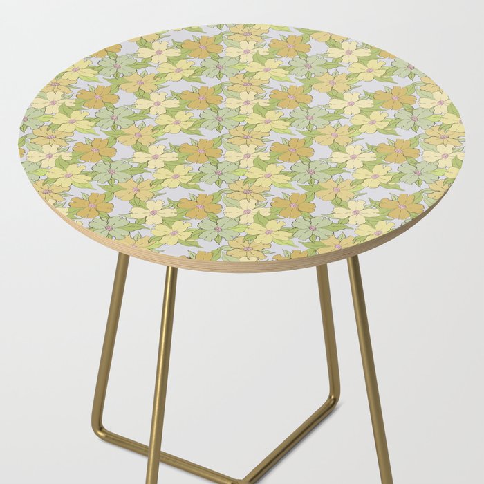 muted pastel pink yellow green flowering dogwood symbolize rebirth and hope Side Table Gallery Image 2