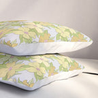 muted pastel pink yellow green flowering dogwood symbolize rebirth and hope Pillow Sham Gallery Image 3
