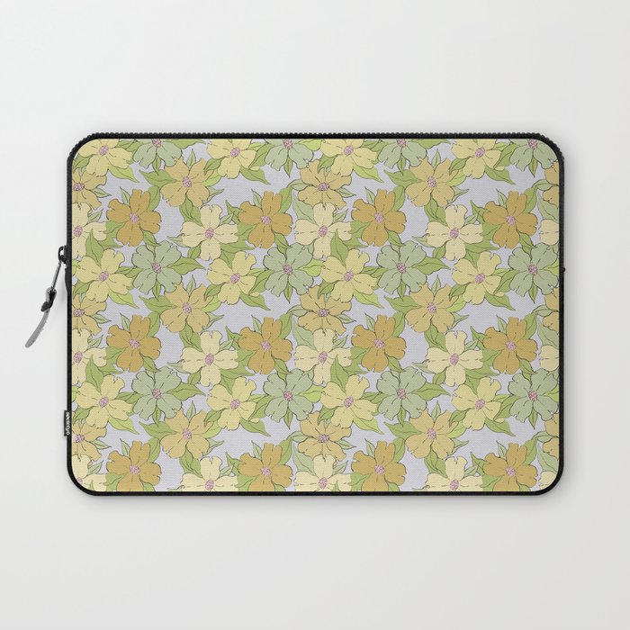 muted pastel pink yellow green flowering dogwood symbolize rebirth and hope Laptop Sleeve Gallery Image 1