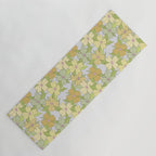 muted pastel pink yellow green flowering dogwood symbolize rebirth and hope Yoga Mat Gallery Image 1