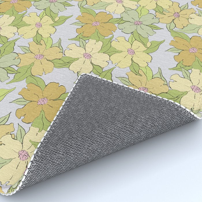 muted pastel pink yellow green flowering dogwood symbolize rebirth and hope Rug Gallery Image 4