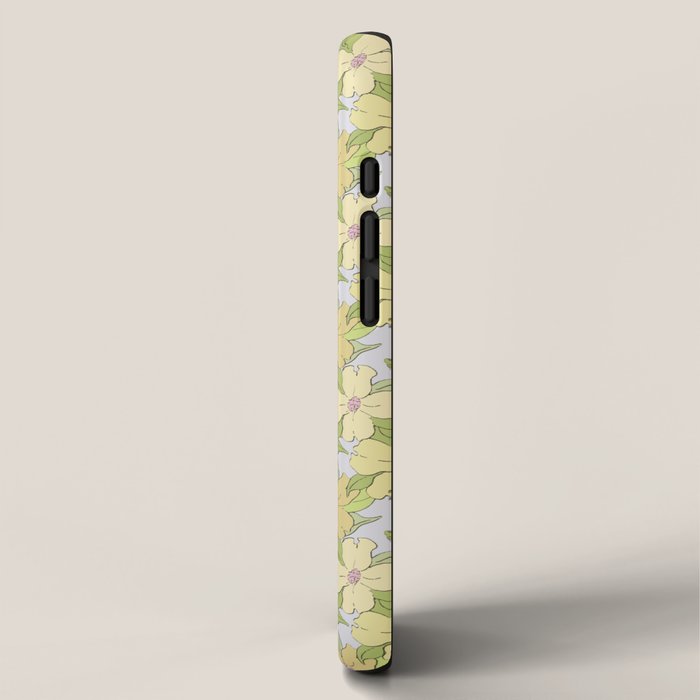 muted pastel pink yellow green flowering dogwood symbolize rebirth and hope iPhone Case Gallery Image 2