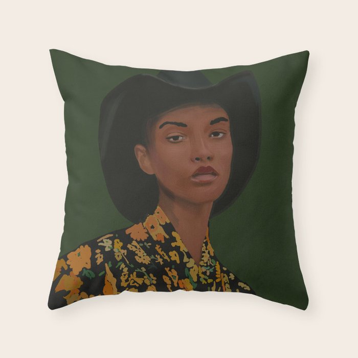 Girl Portrait 22 Throw Pillow Gallery Image 6