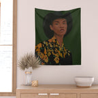 Girl Portrait 22 Wall Tapestry Gallery Image 2