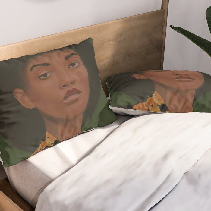 Girl Portrait 22 Pillow Sham Gallery Image 2