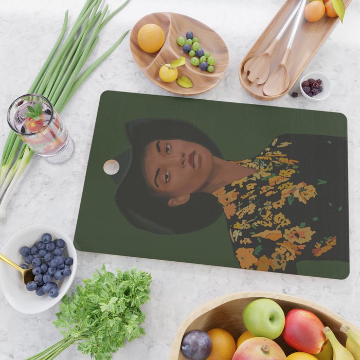 Girl Portrait 22 Cutting Board Gallery Image 2