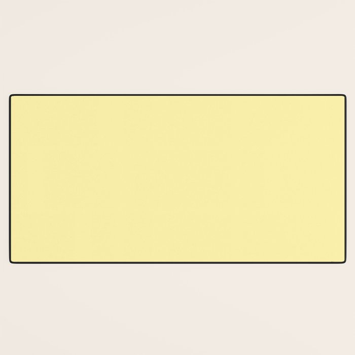 Butter Yellow Pale Soft Pastel Solid Desk Mat Gallery Image 3
