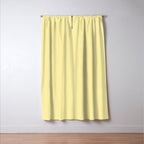 Butter Yellow Pale Soft Pastel Solid Window Curtain Gallery Image 3