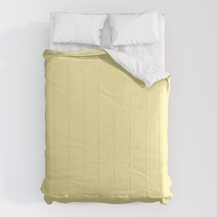 Butter Yellow Pale Soft Pastel Solid Comforter Gallery Image 6