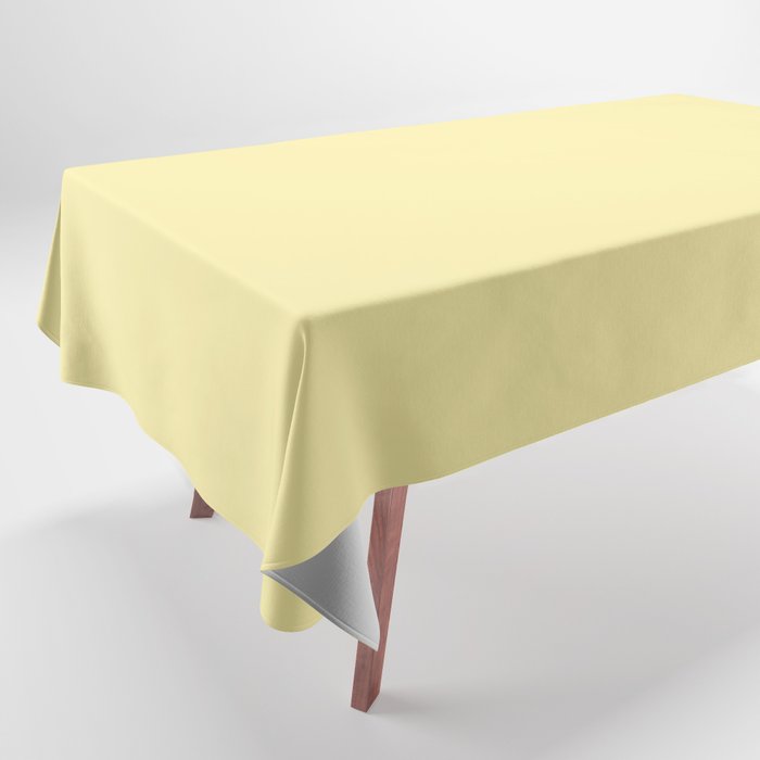 Butter Yellow Pale Soft Pastel Solid Tablecloth Gallery Image 1