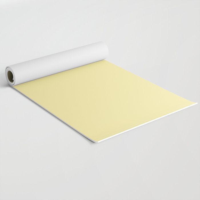 Butter Yellow Pale Soft Pastel Solid Yoga Mat Gallery Image 2