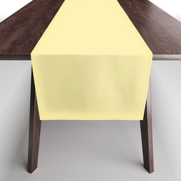 Butter Yellow Pale Soft Pastel Solid Table Runner Gallery Image 1