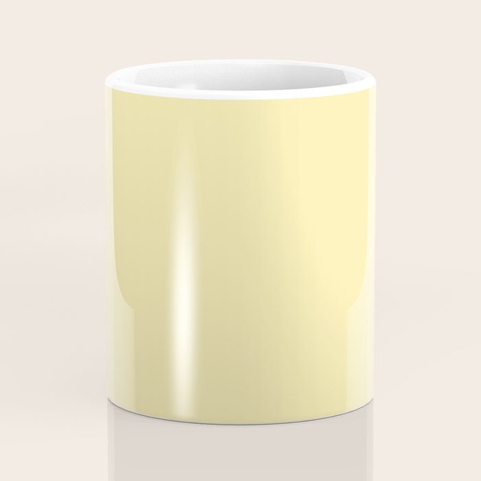 Butter Yellow Pale Soft Pastel Solid Coffee Mug Gallery Image 4