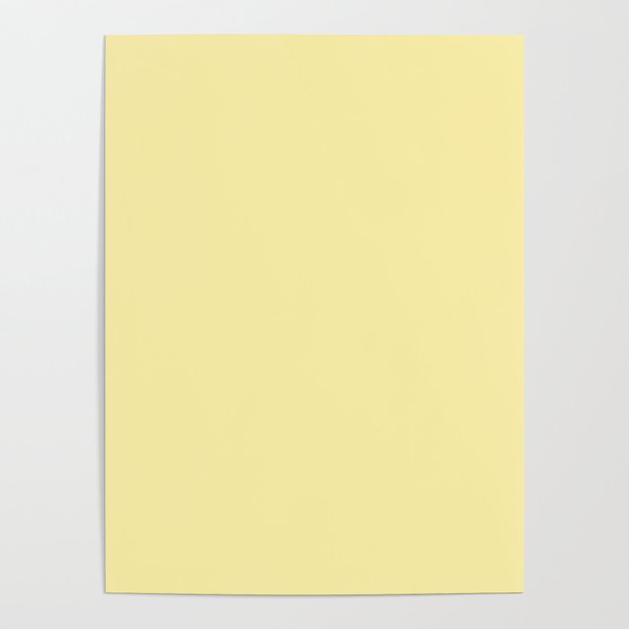 Butter Yellow Pale Soft Pastel Solid Poster Gallery Image 1