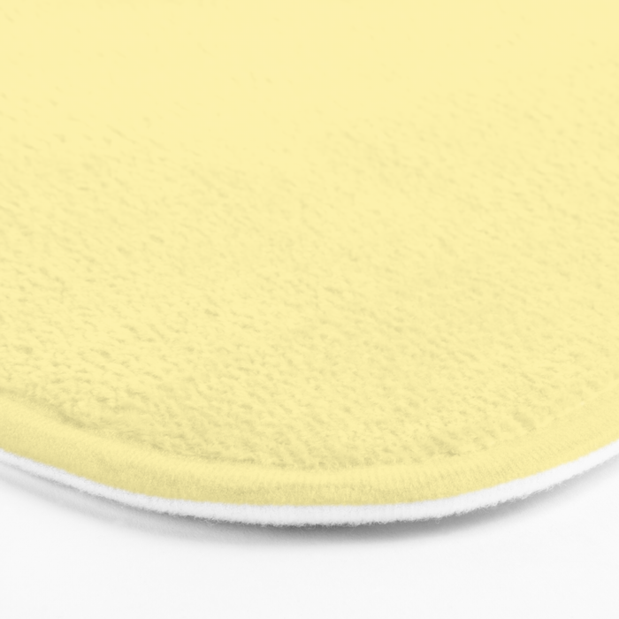 Butter Yellow Pale Soft Pastel Solid Bath Mat Gallery Image 3
